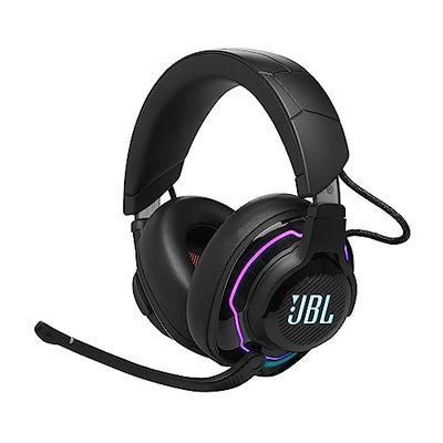 JBL Quantum 910 koptelefoon in zwart - Draadloze Bluetooth gaming-headset met ruisonderdrukking, afspeel- en oplaadfuncties en boommicrofoon