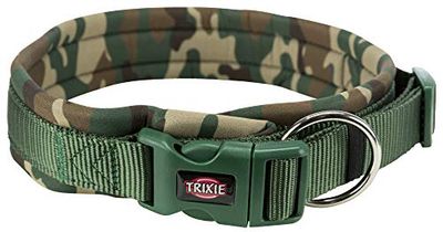 Trixie Collare in Neoprene Imbottito di Alta qualità, Taglia L-XL: 56-62 cm/25 mm, Mimetico Foresta