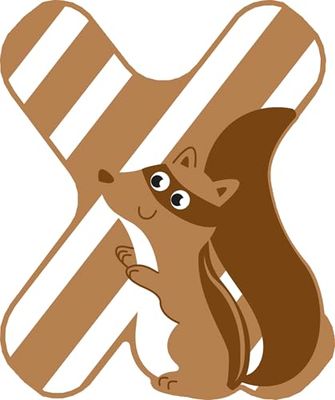 small foot letterset voor kinderkamer X gemaakt van FSC® 100% gecertificeerd hout, dierenletters om te verzamelen, 12531