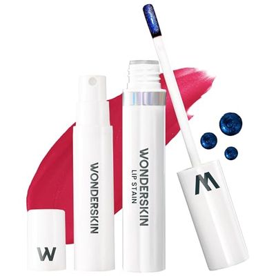 Wonderskin Wonder Blading Lip Stain Peel Off And Reveal Kit - Tinta Per Labbra Rosa Impermeabile, A Lunga Durata, Kit Per Macchie Di Trucco Naturale A Prova Di Trasferimento (First Kiss)