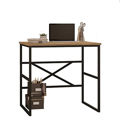 WELL HOME MOBILIARIO & DECORACIÓN Escritorio,100% Tablero de aglomerado rechapado en melamina, Color Atlantic Pino