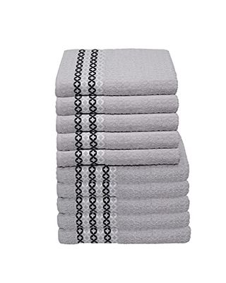 Italian Bed Linen 10 stuks spons kate, ruit wit/donkergrijs, 50 x 100 cm