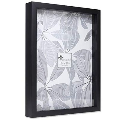 Lawrence Frames Shadow Box Frame, Polystyrene, Black, 11x14