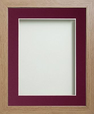 Frame Company Allington Beech Photo Frame with Plum Mount, 16x12 for 12x10 inch, fitted with perspex