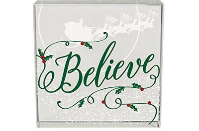 Angel Star Believe Glass Decor Plaque, 3", 11341