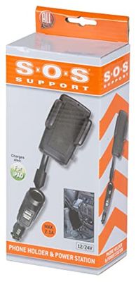 Sos to Ride 871125254979 Mobile Phone Car Holder with 2 USB