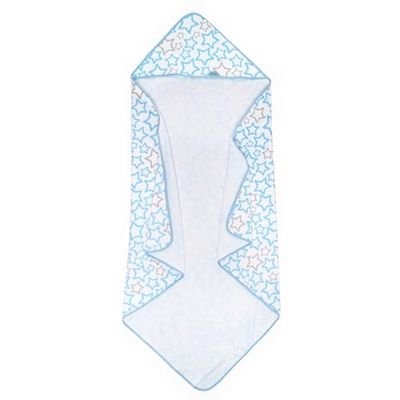 Ti TIN Capa de baño para bebé con Capucha con Motivos de estrellitas Color Celeste, 100x100 cm, Rizo de algodón 90%, Extra Suave y Absorbente, Apta para Secadora