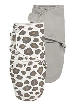 MEYCO Baby Panther/Uni Pucksack 2-Pack, Premier équipement pour bébé (rondelle en Tissu pour bébés 0-3 Mois, Confort Doux pour Le Sommeil, absorbe l'humidité, Aide au Sommeil), Neutre/Gris