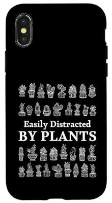Facilmente distratto da piante amanti delle piante divertente giardiniere Custodia per iPhone X/XS