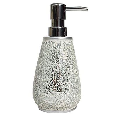 Sweet Home Collection Dispenser di sapone per vasca da bagno e doccia, in poliresina, glamour, stile contemporaneo