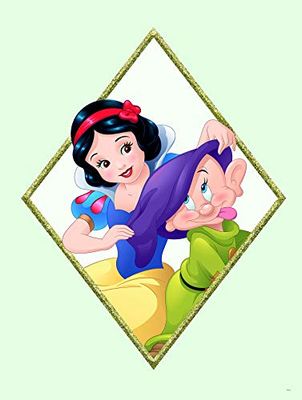 Komar Disney WB082-30x40 - Cuadro decorativo para habitación de bebé, sin marco (30 x 40 cm), diseño de Snow White & Dopey