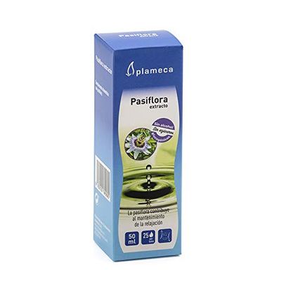 PLAMECA - Pasiflora Extracto en Gotas, Favorece la Relajación del Sistema Nervioso y el Sueño, Mejora el Estado de Ánimo, sin Alcohol y sin Azúcares Glucogénicos, Con Fructuosa y Ácido Cítrico - 50 ml