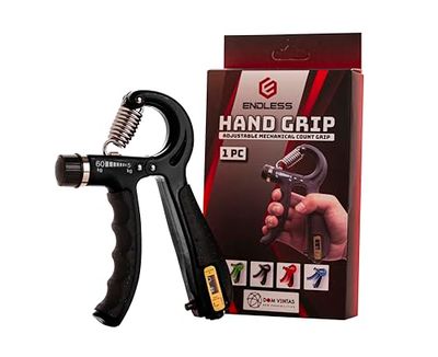 Endless EL1041 Verstelbare Handgrip Strengthener van 5 kg tot 60 kg Weerstand Niveau met Counter| Oefenapparatuur voor gebruik in Thuis en Gym voor Voorarm en Vinger Power Gripper Oefeningen | Kleur: