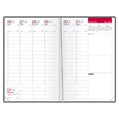 Agenda Oxford Civil Semainier 9x17cm Année 2025 Rose Français