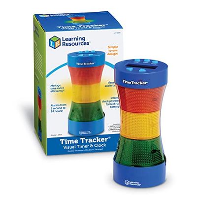 Learning Resources Timer Time Tracker 2.0, Orologio didattico, cronometro per Bambini, Aula, Giochi educativi autismo