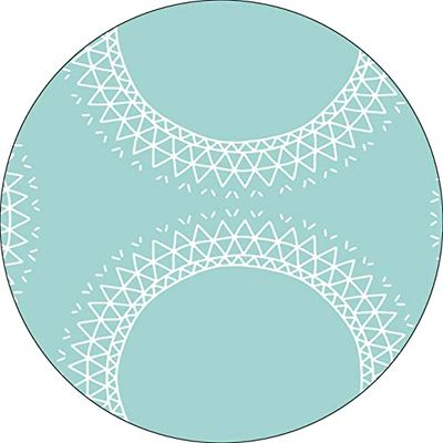 Bonateks, Round Digital Printed Mouse Pad, Non-Slip Base, for Office and Home, Diameter:22cm