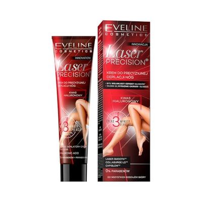 Eveline Cosmetics Crema Depilatoria Laser Precision per Gambe 125ml - Pelle Liscia e Setosa con Tecnologia Avanzata Laser Smooth