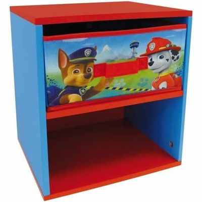 Fun House Fun HOUSE-712533-PAT Patrouille-Chevet avec tiroir pour Enfant, Bois MDF/Intissé, Bleu, 33x30x36 cm