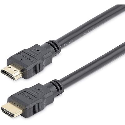 StarTech.com Cable HDMI de 50cm - Cable HDMI de Alta Velocidad con Ethernet 4K - Vídeo UHD de 4K a 30Hz - Cable HDMI 1.4 - para Monitores, Proyectores TV HDMI Ultra HD - Cable HDMI Negro (HDMM50CM)