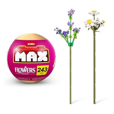 Kolekcja klocków MAX Premium Flowers (do 243 sztuk, 2 kwiaty na kapsułkę, 10 do kolekcjonowania) (zwykła stokrotka i lawenda, 1 kapsułka)