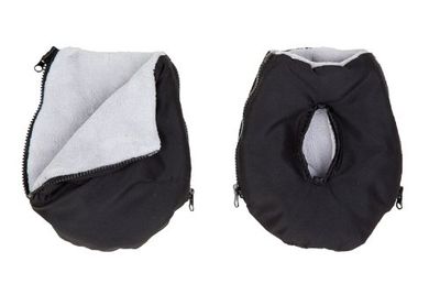 Altabebe AL2801-12 handmof handschoenen voor kinderwagen, zwart - lichtgrijs