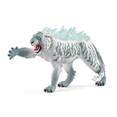 schleich 70147 Eldrador Creatures Mythical Ice Tiger Action Figure - Featuring Ferocious and Fearsome Back Crystals, Very Durable Monster Toys Gift for Boys, Girls, Kids Ages 7+