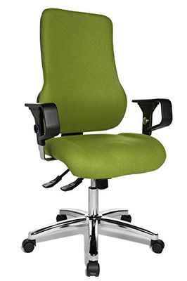 Topstar Sitness 55, Fitness draaistoel, bureaustoel, incl. in hoogte verstelbare armleuningen, stoffering, groen