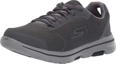 Skechers Go Walk 5 Qualify Sapatilhas para homem, Tecido sintético, preto e antracite