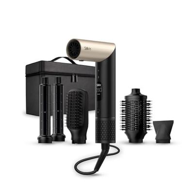 Silk'n Asciugacapelli I SilkyAir Flex I Asciugacapelli e styler volumizzante con tecnologia agli ioni negativi I 5 accessori inclusi e custodia I 1300 W, nero