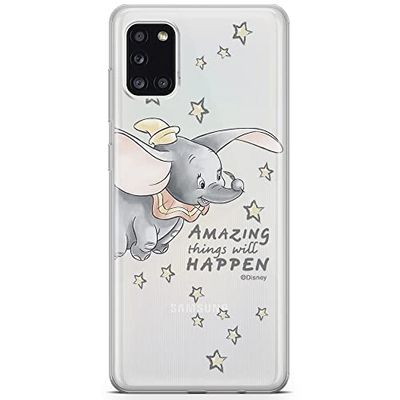 ERT GROUP mobiltelefonfodral för Samsung A31 originalt och officiellt licensierat Disney mönster Dumbo 010 optimalt anpassad till formen på mobiltelefonen, gedeeltelijk transparant