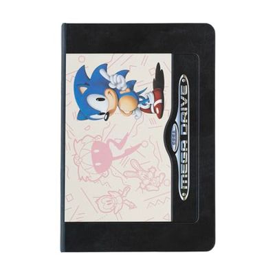Grupo Erik Cuaderno A5 cuadricula Sonic - Journaling notebook A5 | Bloc de notas - Cuadernos tapa dura con marcapáginas y pegatinas, 192 págs