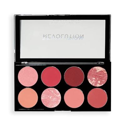 Revolution, Ultra Blush Palette, 8 Tonalità di Blush Shimmer e Matte, Formula in Polvere Facile da Sfumare, Vegan & Cruelty-Free, Sunset Burst, 1.6g