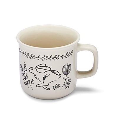 Cooksmart British Designed Barrel Coffee Mug | Ceramic Coffee Mugs for Home or Work | Large Mugs for Hot Drinks | Tea and Coffee Cups - Hare