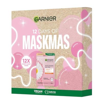 Garnier 12 Days of Maskmas Giftset - For skin in need of a refresh - Reduces look of fine lines & quenches skin
