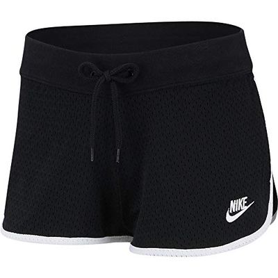 Nike BV4850, Pantaloncini Sportivi Donna, Black/White/White, XL