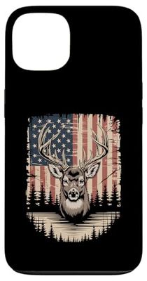 Deer Hunting American Flag Hunting Case for iPhone 13