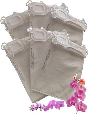 Filterline Lot de 12 sacs parfumés fabriqués en Italie 2 filtres hepa et 2 filtres grille pour aspirateur compatibles avec Vorwerk Folletto VK 135 136 135SC VK135 VK136 FP135 FP136 FP135 Sacs