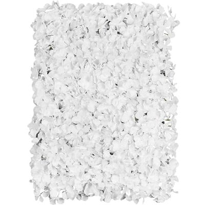 RCZ Decor 9119us Zijde Hortensia's Bloem Muur Achtergrond Paneel - 41cm x 61cm | Wit | 1 st