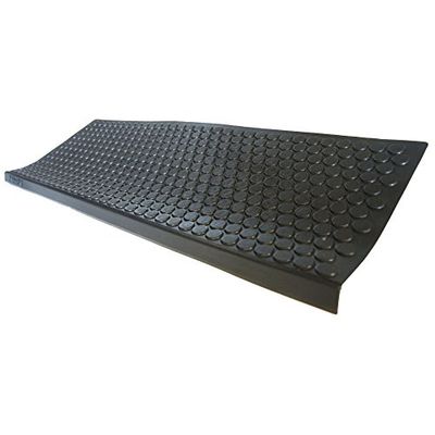 Rubber-Cal "Muntgreep antislip rubberen loopvlak trapmatten (6 stuks), zwart, 9,75 "x 29" (10-104-009-6pk)