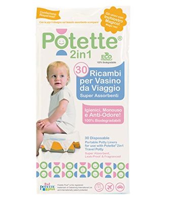 Peças de reposição para Potette Plus 2 em 1, pacote de 30 sacos descartáveis para Potette Plus