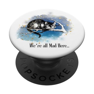 Alicia en el país de las maravillas gato de la ilustración vintage PopSockets PopGrip Adhesivo