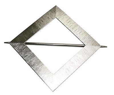 GARDINIA Broche decorativo Uranus com vareta, decoração e recolha de tecidos e cortinas, diâmetro exterior Ø 14,5 cm, metal, aparência de aço inoxidável