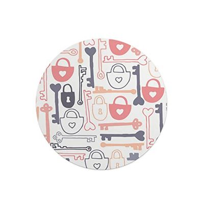 Questo Casa, Tapis de Souris Rond imprimé numérique avec Fond antidérapant pour Bureau et Maison Diamètre 22 cm