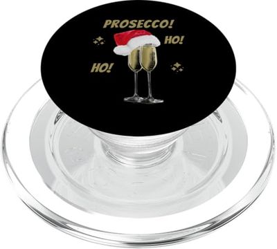 Lindo disfraz de Navidad Prosecco Ho Ho para fiesta de Navidad para mujer PopSockets PopGrip para MagSafe