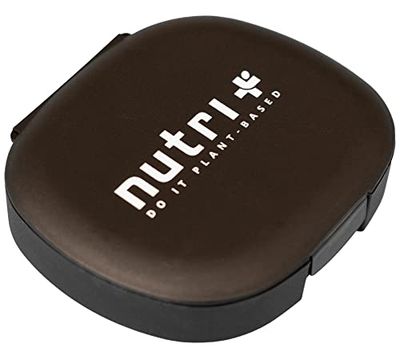 Nutri+ Pastillero 5 Días Compartimientos Organizador de Pastillas y Vitaminas - Caja para Uso Diario Medicamentos - sin BPA 11 x 10 x 3 cm