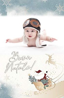 Biglietto di auguri per natale - biglietto d'auguri personalizzato con la tua foto 10 pezzi busta compresa