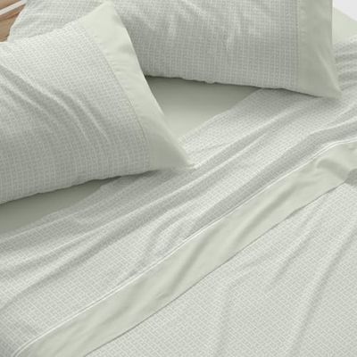 Burrito Blanco | Juego de sábanas | Cama de 150cm. (+Medidas Disponibles) | Diseño 540 | Color Oliva (150x190/200cm.)