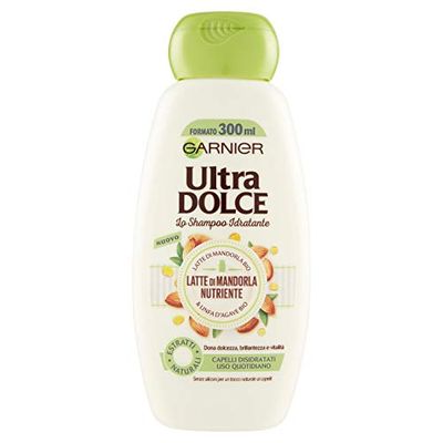 Garnier Ultra Dolce Shampoo Nutriente Latte di Mandorla, 300 ml