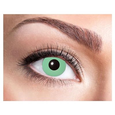 Eyecatcher 84027541-043 - Lentilles de contact UV colorées, 1 paire, pour 12 mois, vert fluo, lumineuses, carnaval, Halloween, sans correction de la vue
