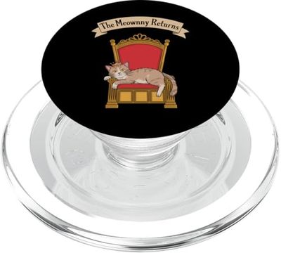 Diseño de trono de gato Meownny Returns PopSockets PopGrip para MagSafe